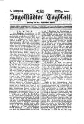 Ingolstädter Tagblatt Freitag 27. September 1867