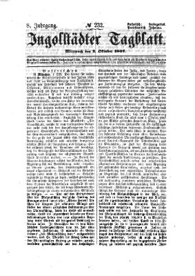 Ingolstädter Tagblatt Mittwoch 2. Oktober 1867