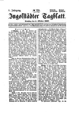 Ingolstädter Tagblatt Samstag 5. Oktober 1867