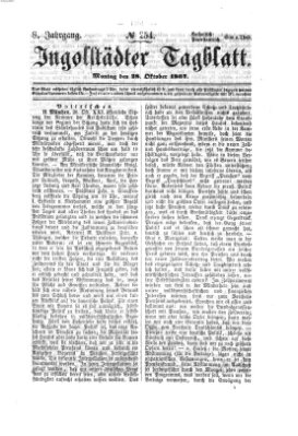 Ingolstädter Tagblatt Montag 28. Oktober 1867