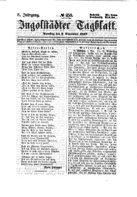 Ingolstädter Tagblatt Samstag 2. November 1867