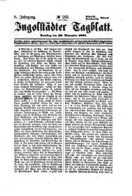 Ingolstädter Tagblatt Samstag 30. November 1867