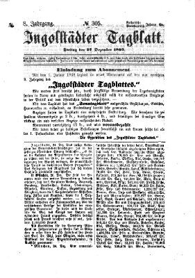 Ingolstädter Tagblatt Freitag 27. Dezember 1867