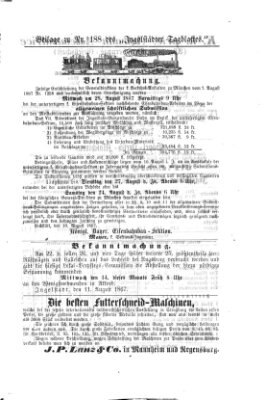 Ingolstädter Tagblatt Montag 12. August 1867