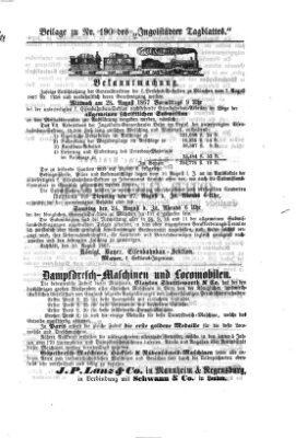 Ingolstädter Tagblatt Mittwoch 14. August 1867