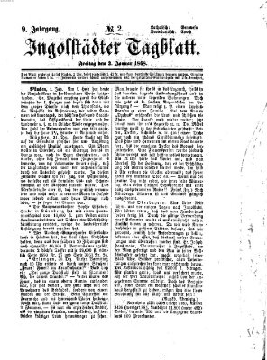 Ingolstädter Tagblatt Freitag 3. Januar 1868