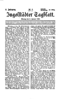 Ingolstädter Tagblatt Montag 6. Januar 1868