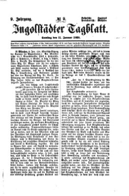 Ingolstädter Tagblatt Samstag 11. Januar 1868