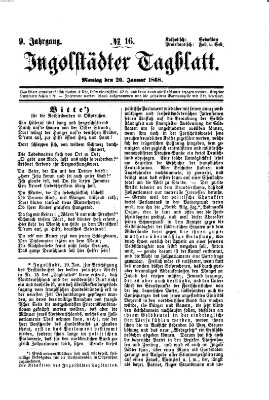 Ingolstädter Tagblatt Montag 20. Januar 1868