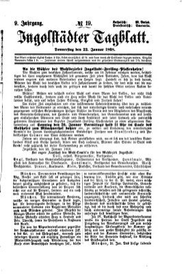 Ingolstädter Tagblatt Donnerstag 23. Januar 1868