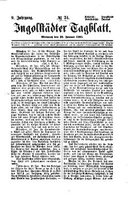 Ingolstädter Tagblatt Mittwoch 29. Januar 1868