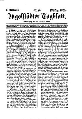 Ingolstädter Tagblatt Donnerstag 30. Januar 1868