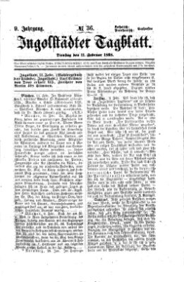 Ingolstädter Tagblatt Dienstag 11. Februar 1868