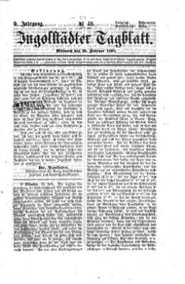 Ingolstädter Tagblatt Mittwoch 26. Februar 1868