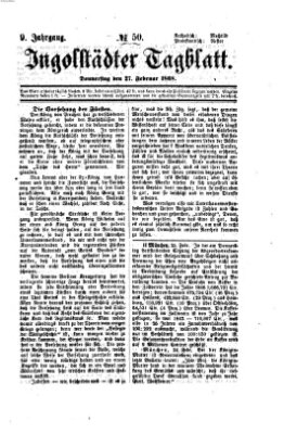 Ingolstädter Tagblatt Donnerstag 27. Februar 1868