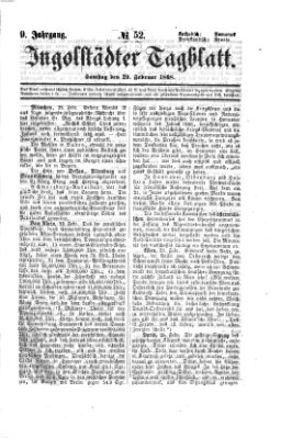 Ingolstädter Tagblatt Samstag 29. Februar 1868