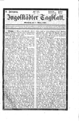 Ingolstädter Tagblatt Mittwoch 4. März 1868