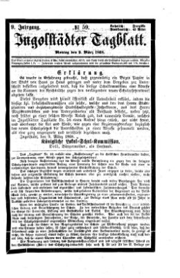 Ingolstädter Tagblatt Montag 9. März 1868