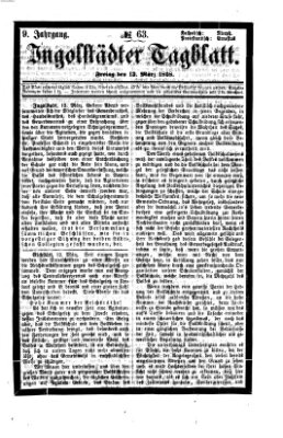 Ingolstädter Tagblatt Freitag 13. März 1868