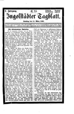 Ingolstädter Tagblatt Samstag 14. März 1868