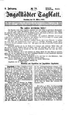 Ingolstädter Tagblatt Samstag 21. März 1868