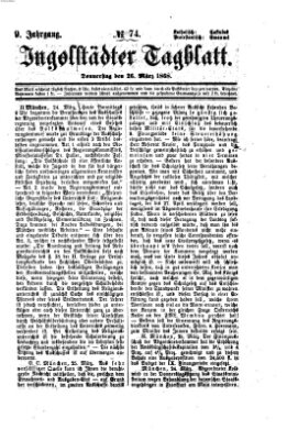 Ingolstädter Tagblatt Donnerstag 26. März 1868