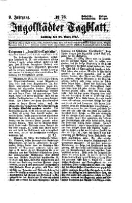 Ingolstädter Tagblatt Samstag 28. März 1868