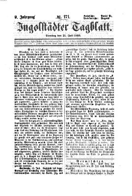 Ingolstädter Tagblatt Dienstag 21. Juli 1868