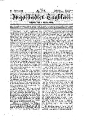 Ingolstädter Tagblatt Mittwoch 5. August 1868