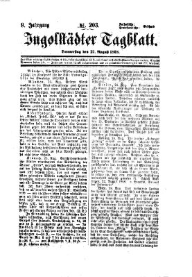 Ingolstädter Tagblatt Donnerstag 27. August 1868