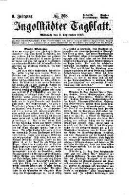 Ingolstädter Tagblatt Mittwoch 2. September 1868