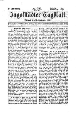 Ingolstädter Tagblatt Mittwoch 16. September 1868