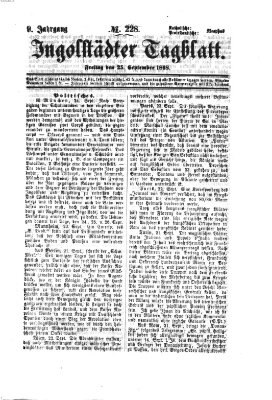 Ingolstädter Tagblatt Freitag 25. September 1868