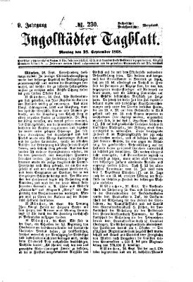 Ingolstädter Tagblatt Montag 28. September 1868