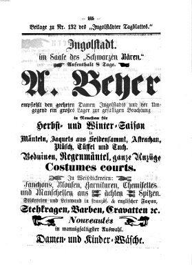 Ingolstädter Tagblatt Mittwoch 30. September 1868