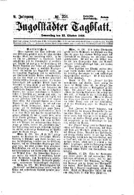 Ingolstädter Tagblatt Donnerstag 22. Oktober 1868