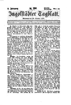 Ingolstädter Tagblatt Mittwoch 28. Oktober 1868