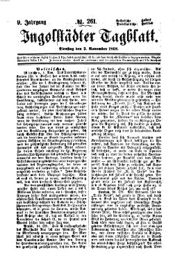 Ingolstädter Tagblatt Dienstag 3. November 1868