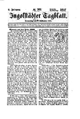 Ingolstädter Tagblatt Donnerstag 5. November 1868