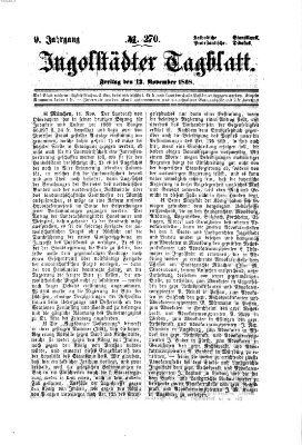 Ingolstädter Tagblatt Freitag 13. November 1868