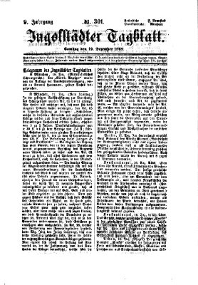 Ingolstädter Tagblatt Samstag 19. Dezember 1868