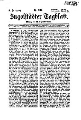 Ingolstädter Tagblatt Montag 21. Dezember 1868