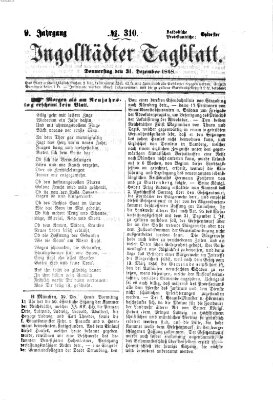 Ingolstädter Tagblatt Donnerstag 31. Dezember 1868