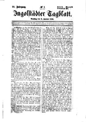 Ingolstädter Tagblatt Samstag 2. Januar 1869