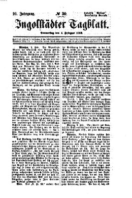 Ingolstädter Tagblatt Donnerstag 4. Februar 1869