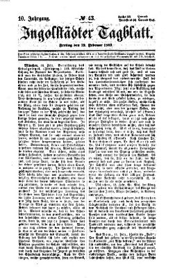 Ingolstädter Tagblatt Freitag 19. Februar 1869