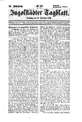 Ingolstädter Tagblatt Samstag 27. Februar 1869