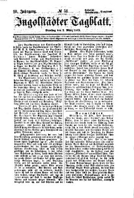 Ingolstädter Tagblatt Dienstag 2. März 1869