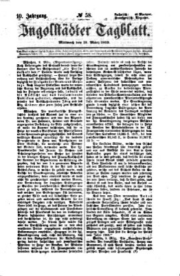 Ingolstädter Tagblatt Mittwoch 10. März 1869