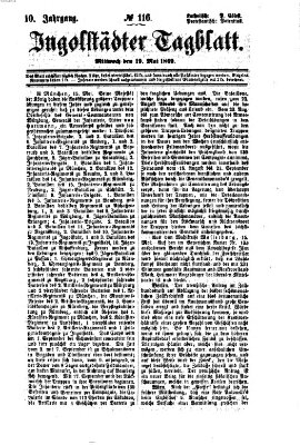 Ingolstädter Tagblatt Mittwoch 19. Mai 1869